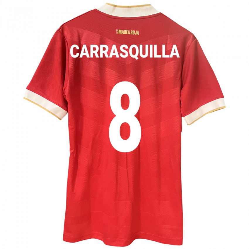 Kobiety Panama Adalberto Carrasquilla #8 Czerwony Domowa Koszulka 24-26 Koszulki Klubowe
