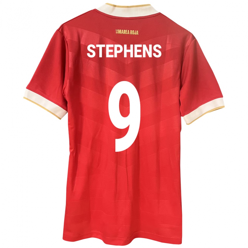 Kobiety Panama Alfredo Stephens #9 Czerwony Domowa Koszulka 24-26 Koszulki Klubowe