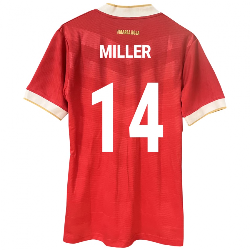 Kobiety Panama Roderick Miller #14 Czerwony Domowa Koszulka 24-26 Koszulki Klubowe