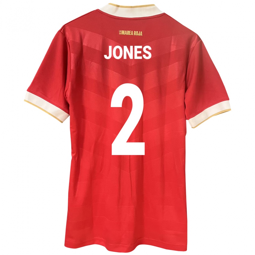 Kobiety Panama Joseph Jones #2 Czerwony Domowa Koszulka 24-26 Koszulki Klubowe