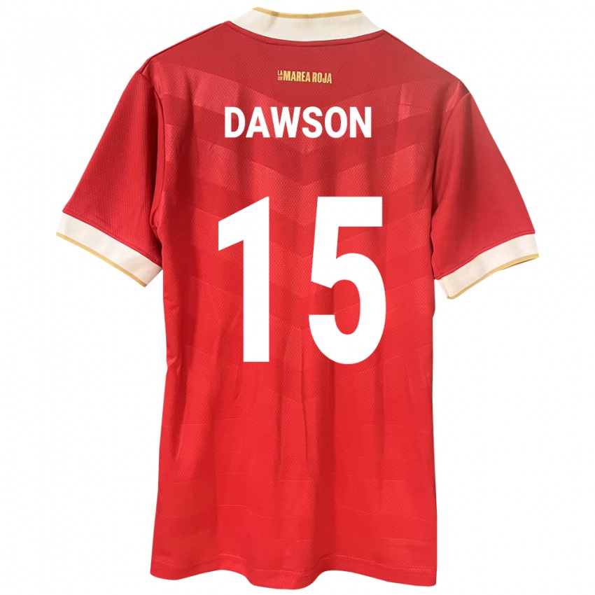 Kobiety Panama Didier Dawson #15 Czerwony Domowa Koszulka 24-26 Koszulki Klubowe