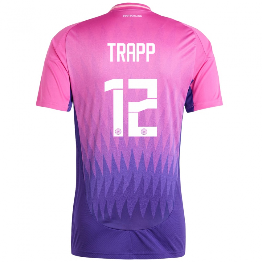 Kobiety Niemcy Kevin Trapp #12 Różowy Fiolet Wyjazdowa Koszulka 24-26 Koszulki Klubowe