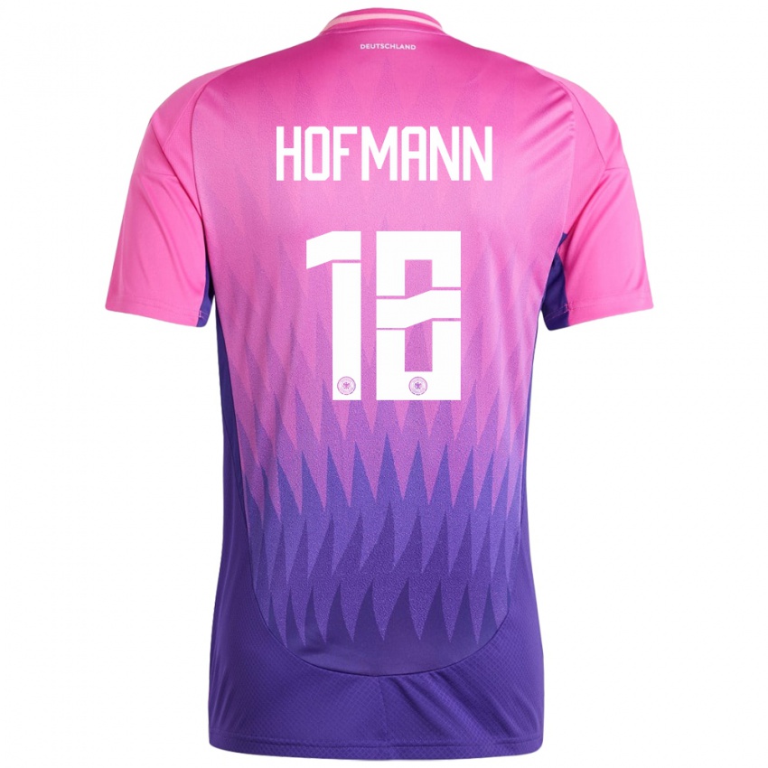 Kobiety Niemcy Jonas Hofmann #18 Różowy Fiolet Wyjazdowa Koszulka 24-26 Koszulki Klubowe