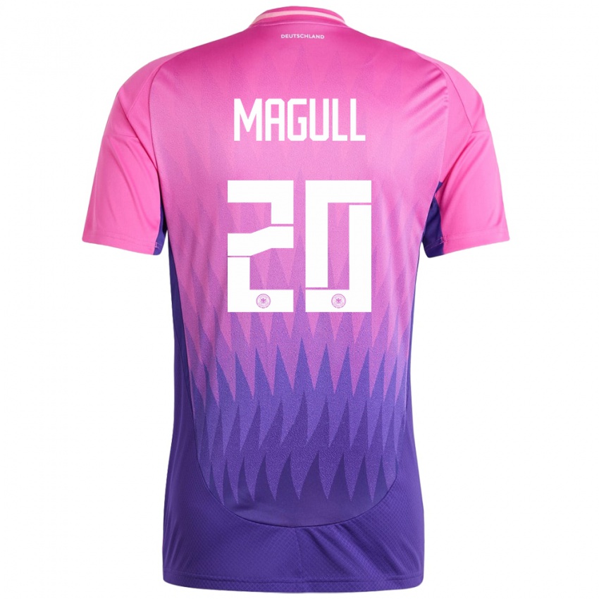 Kobiety Niemcy Lina Magull #20 Różowy Fiolet Wyjazdowa Koszulka 24-26 Koszulki Klubowe