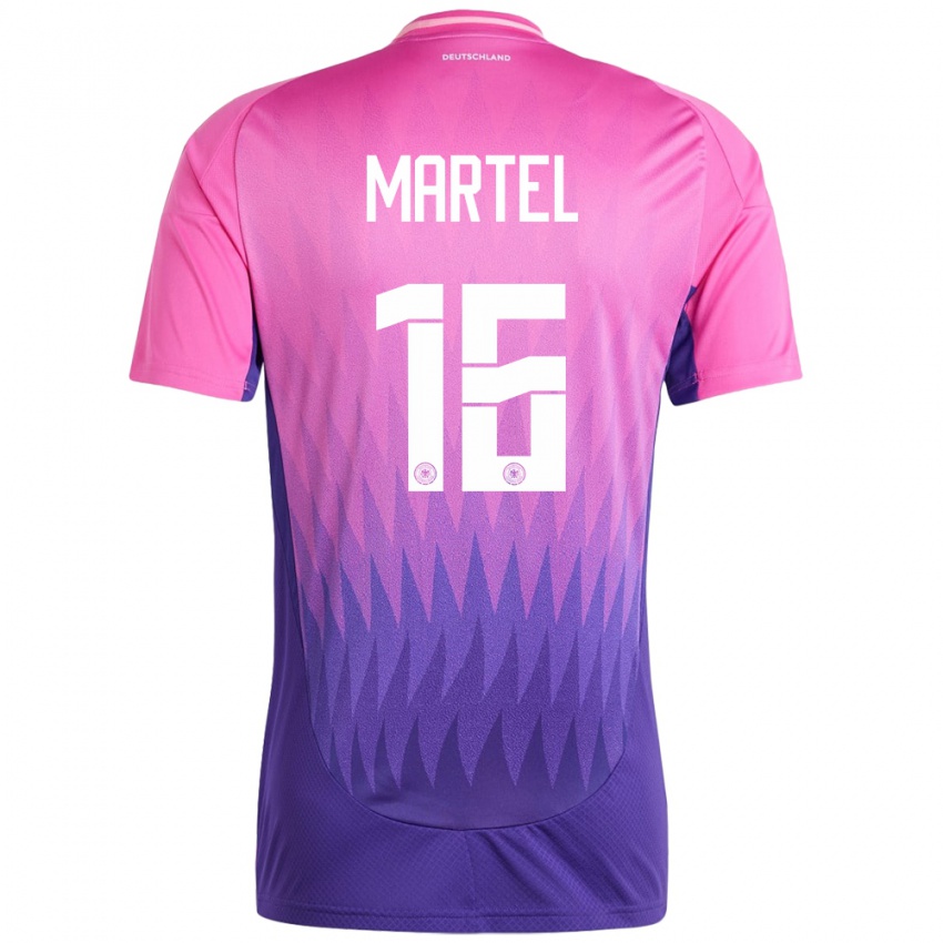 Kobiety Niemcy Eric Martel #16 Różowy Fiolet Wyjazdowa Koszulka 24-26 Koszulki Klubowe