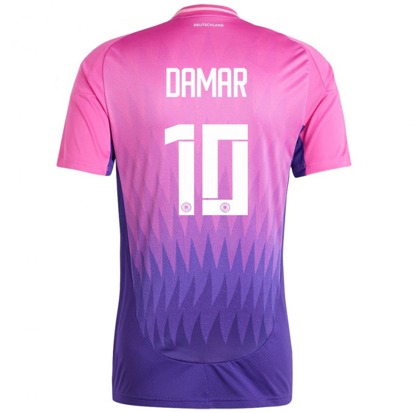 Kobiety Niemcy Muhammed Damar #10 Różowy Fiolet Wyjazdowa Koszulka 24-26 Koszulki Klubowe