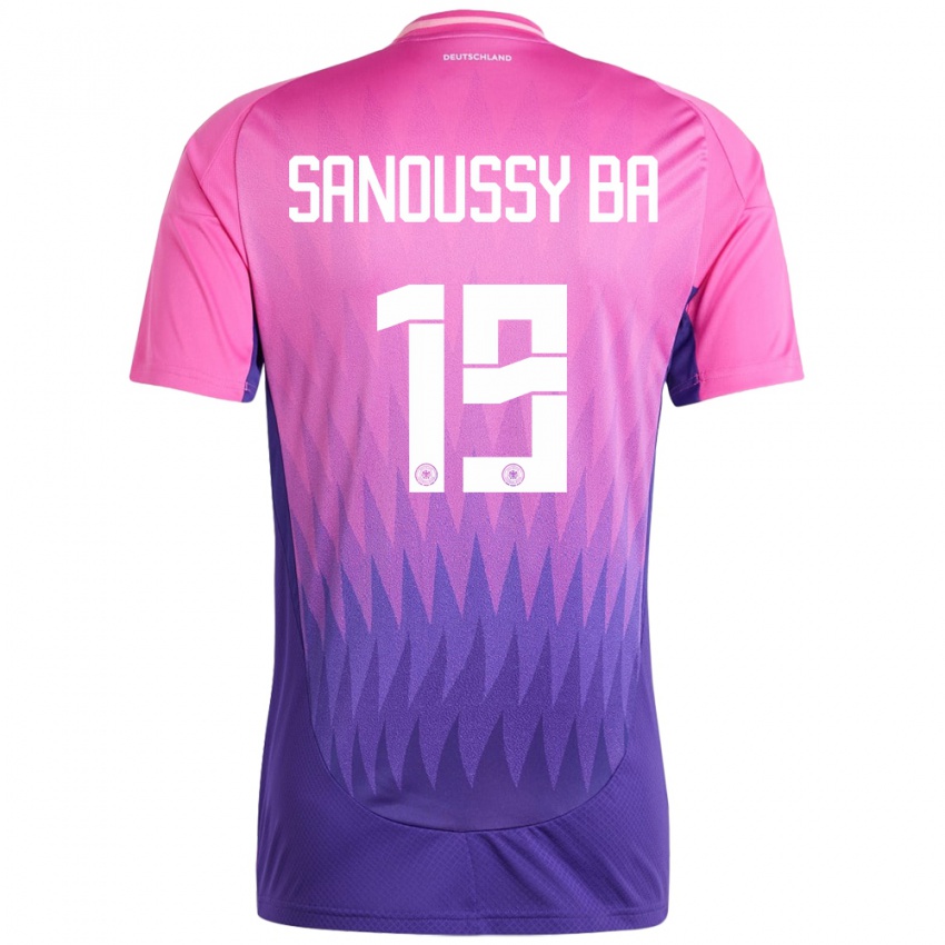 Kobiety Niemcy Sanoussy Ba #19 Różowy Fiolet Wyjazdowa Koszulka 24-26 Koszulki Klubowe