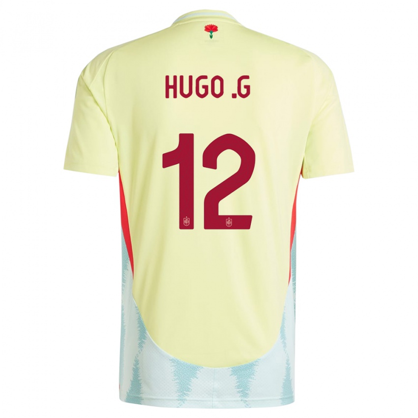 Kobiety Hiszpania Hugo Guillamon #12 Żółty Wyjazdowa Koszulka 24-26 Koszulki Klubowe