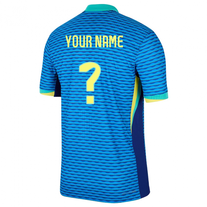 Kobiety Brazylia Twoje Imię #0 Niebieski Wyjazdowa Koszulka 24-26 Koszulki Klubowe