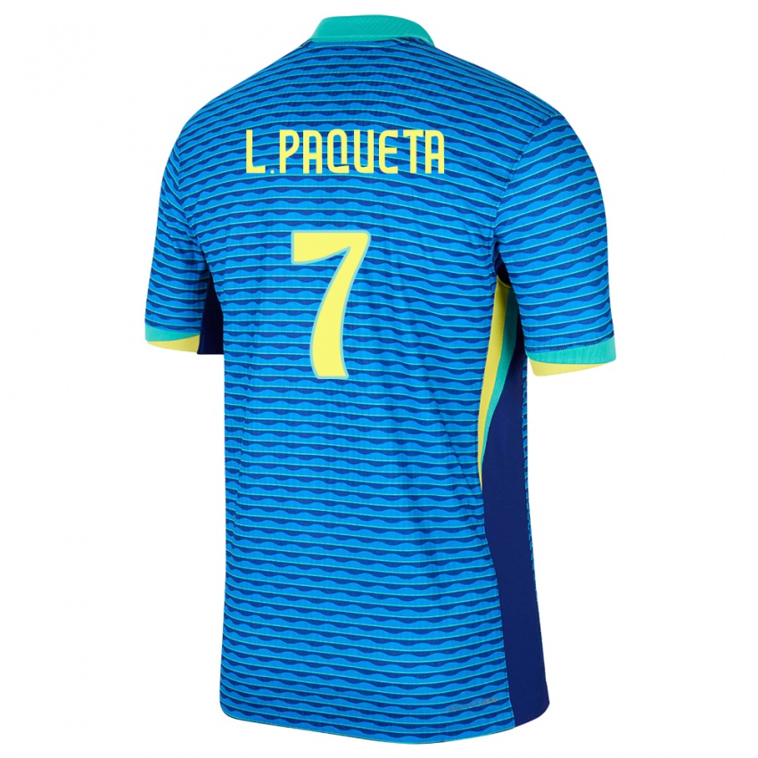 Kobiety Brazylia Lucas Paqueta #7 Niebieski Wyjazdowa Koszulka 24-26 Koszulki Klubowe