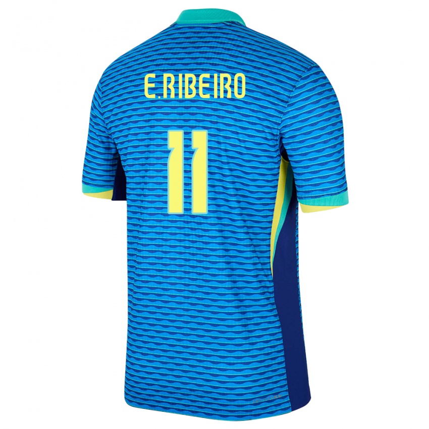 Kobiety Brazylia Everton Ribeiro #11 Niebieski Wyjazdowa Koszulka 24-26 Koszulki Klubowe