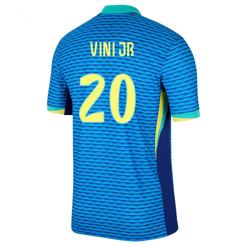 Kobiety Brazylia Vinicius Junior #20 Niebieski Wyjazdowa Koszulka 24-26 Koszulki Klubowe
