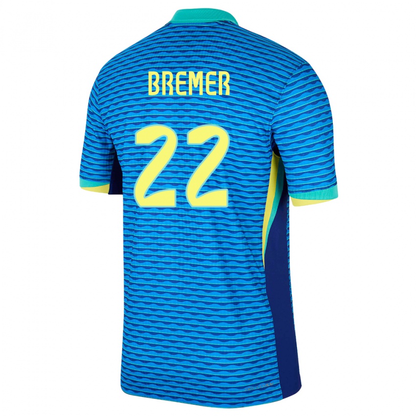 Kobiety Brazylia Bremer #22 Niebieski Wyjazdowa Koszulka 24-26 Koszulki Klubowe