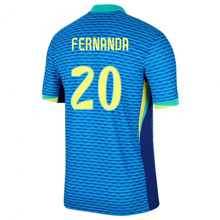 Kobiety Brazylia Fernanda Palermo #20 Niebieski Wyjazdowa Koszulka 24-26 Koszulki Klubowe