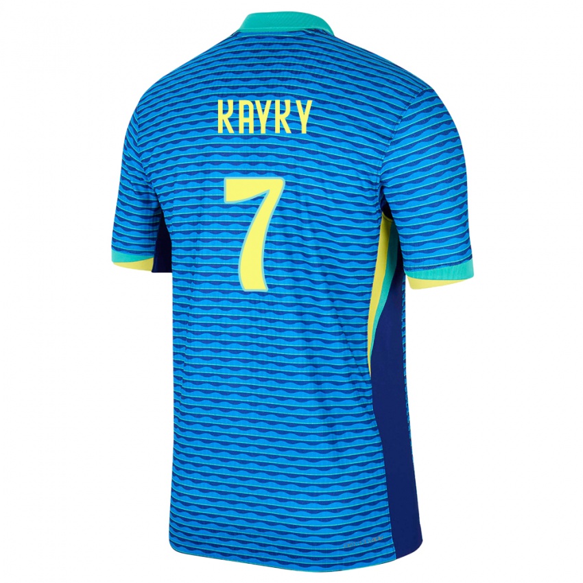Kobiety Brazylia Kayky #7 Niebieski Wyjazdowa Koszulka 24-26 Koszulki Klubowe