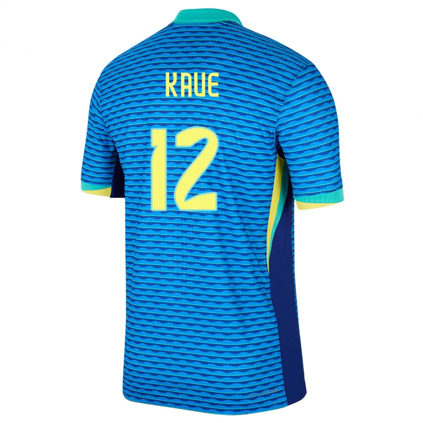 Kobiety Brazylia Kaue #12 Niebieski Wyjazdowa Koszulka 24-26 Koszulki Klubowe