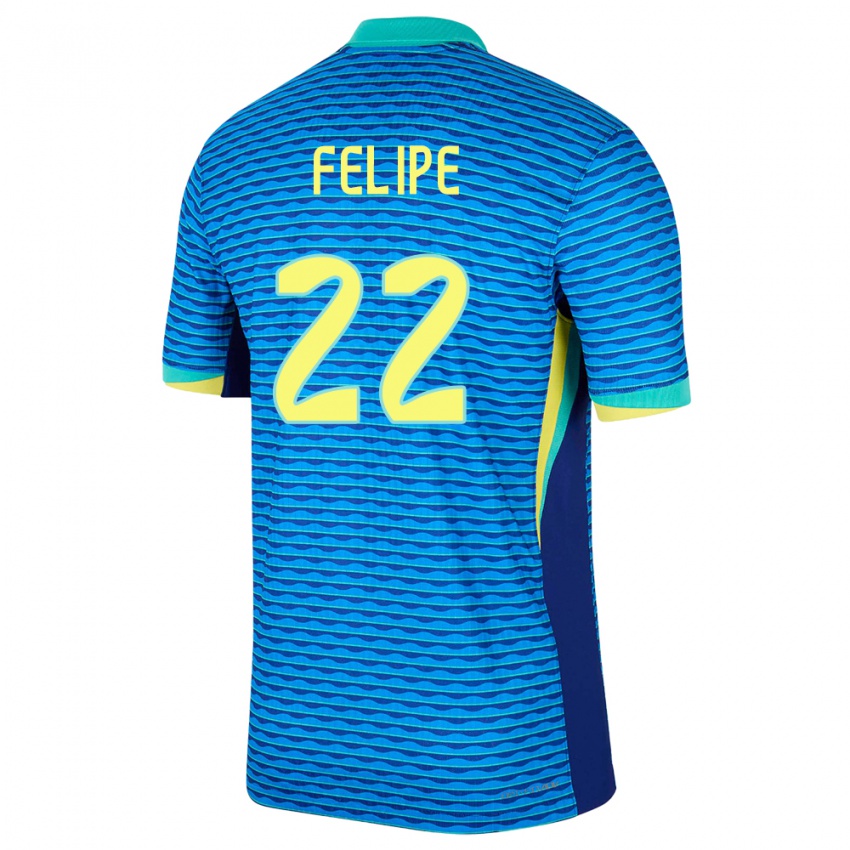 Kobiety Brazylia Cayo Felipe #22 Niebieski Wyjazdowa Koszulka 24-26 Koszulki Klubowe