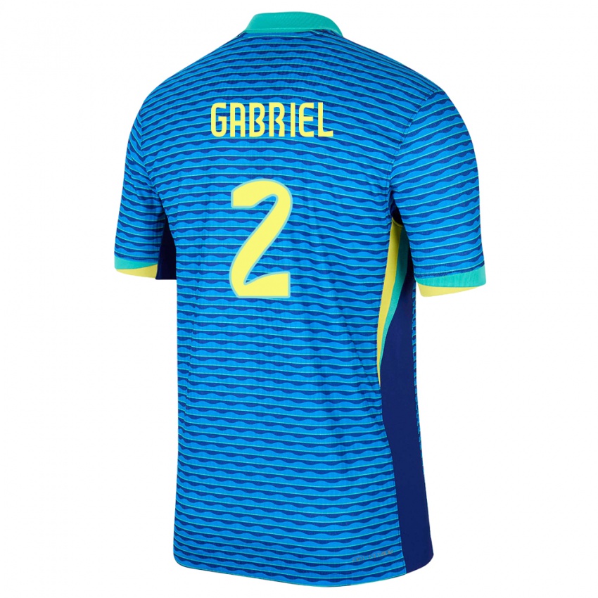 Kobiety Brazylia Victor Gabriel #2 Niebieski Wyjazdowa Koszulka 24-26 Koszulki Klubowe