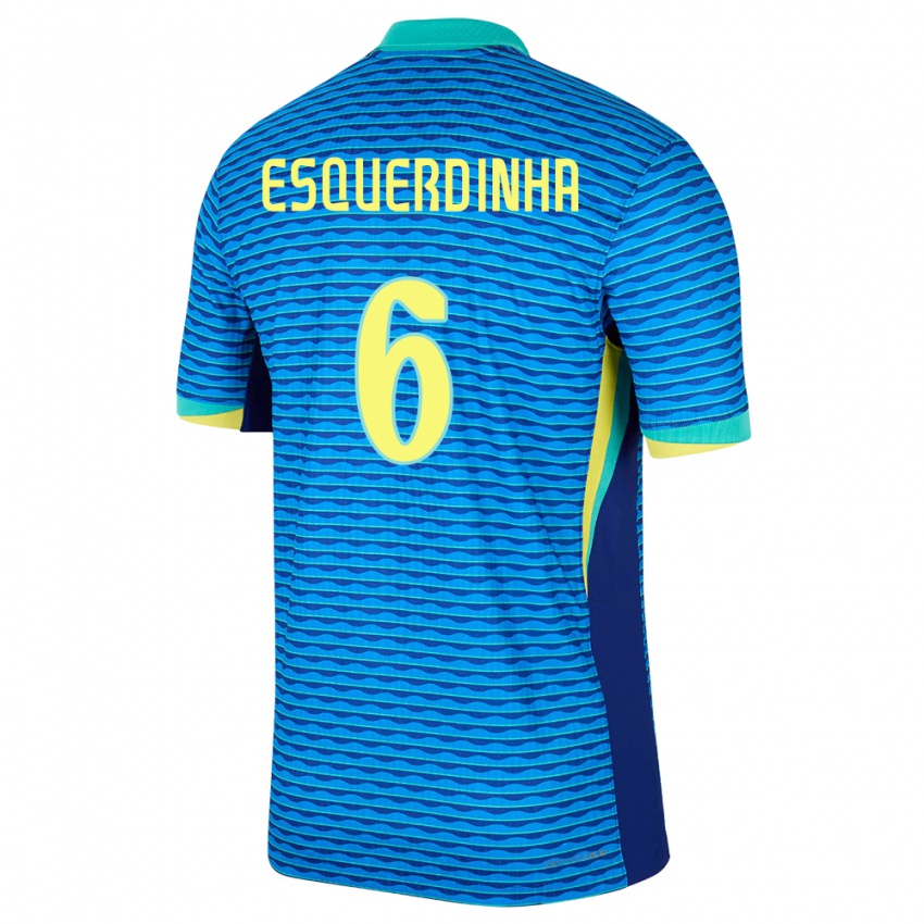 Kobiety Brazylia Esquerdinha #6 Niebieski Wyjazdowa Koszulka 24-26 Koszulki Klubowe