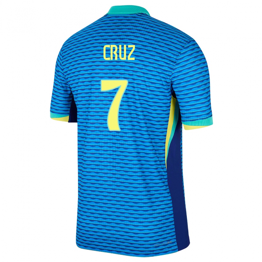 Kobiety Brazylia Joao Cruz #7 Niebieski Wyjazdowa Koszulka 24-26 Koszulki Klubowe