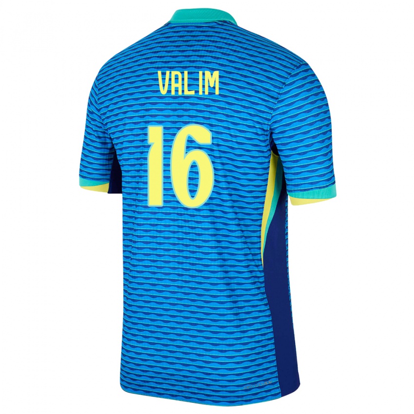 Kobiety Brazylia Bernardo Valim #16 Niebieski Wyjazdowa Koszulka 24-26 Koszulki Klubowe