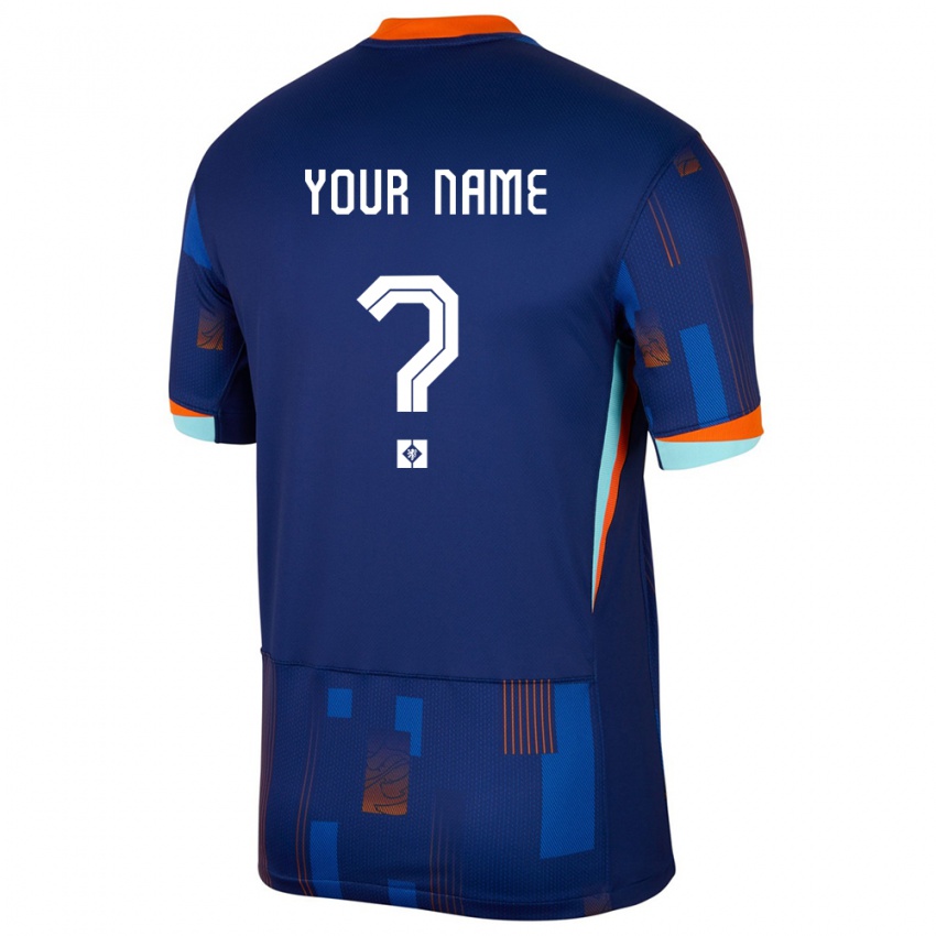 Kobiety Holandia Twoje Imię #0 Niebieski Wyjazdowa Koszulka 24-26 Koszulki Klubowe