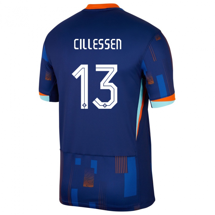 Kobiety Holandia Jasper Cillessen #13 Niebieski Wyjazdowa Koszulka 24-26 Koszulki Klubowe