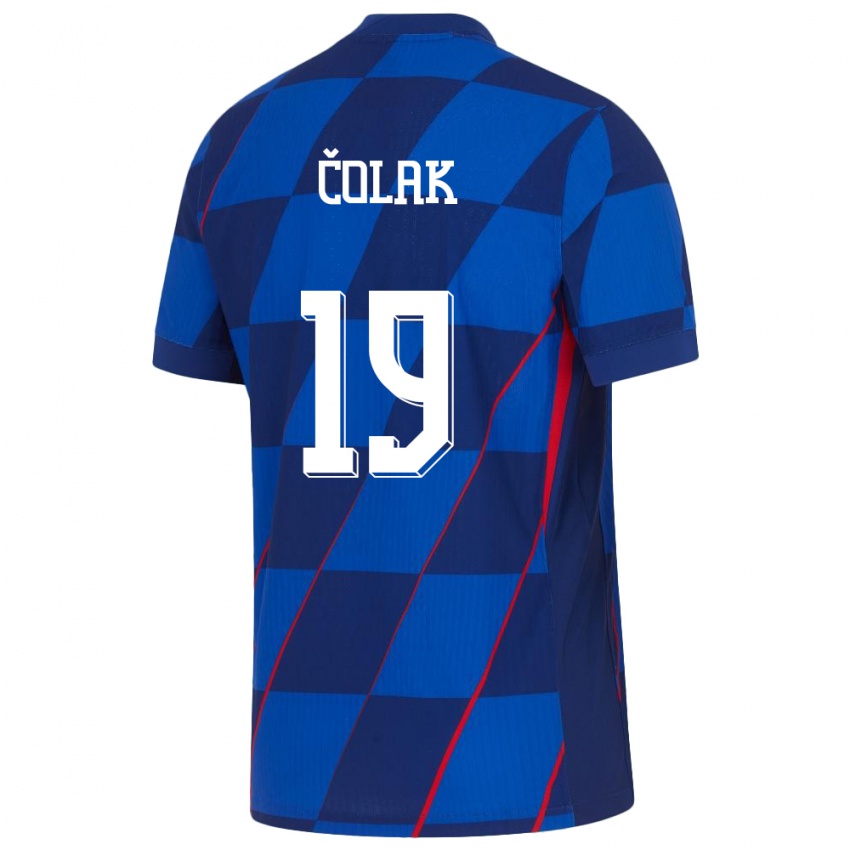 Kobiety Chorwacja Antonio Colak #19 Niebieski Wyjazdowa Koszulka 24-26 Koszulki Klubowe