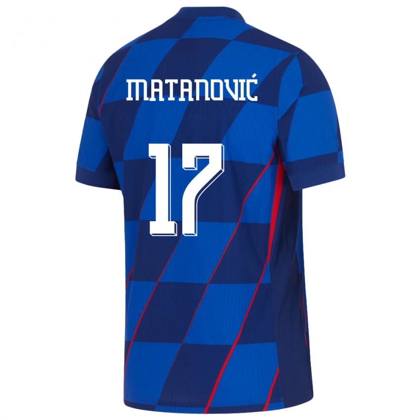 Kobiety Chorwacja Igor Matanovic #17 Niebieski Wyjazdowa Koszulka 24-26 Koszulki Klubowe