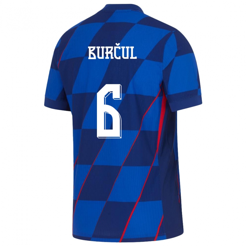 Kobiety Chorwacja Bruno Burcul #6 Niebieski Wyjazdowa Koszulka 24-26 Koszulki Klubowe