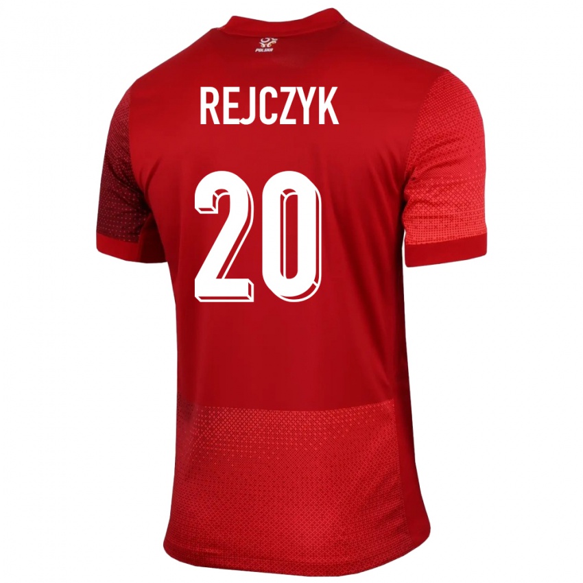 Kobiety Polska Filip Rejczyk #20 Czerwony Wyjazdowa Koszulka 24-26 Koszulki Klubowe