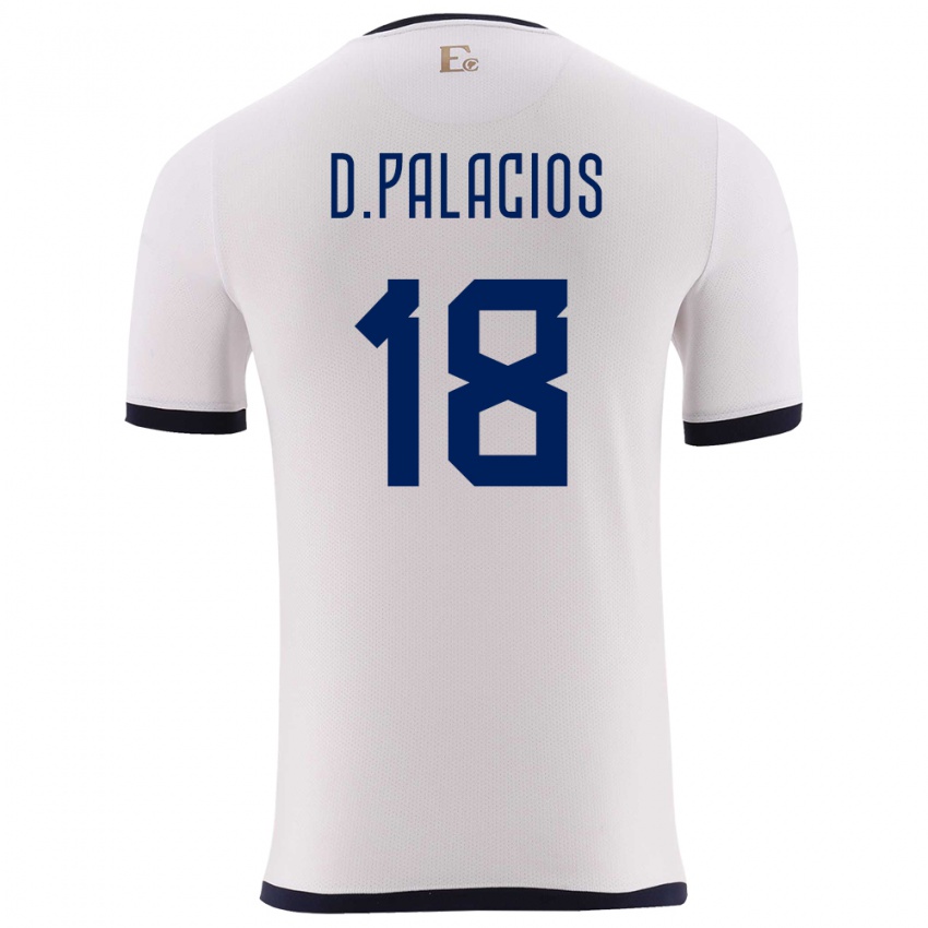 Kobiety Ecuador Diego Palacios #18 Biały Wyjazdowa Koszulka 24-26 Koszulki Klubowe