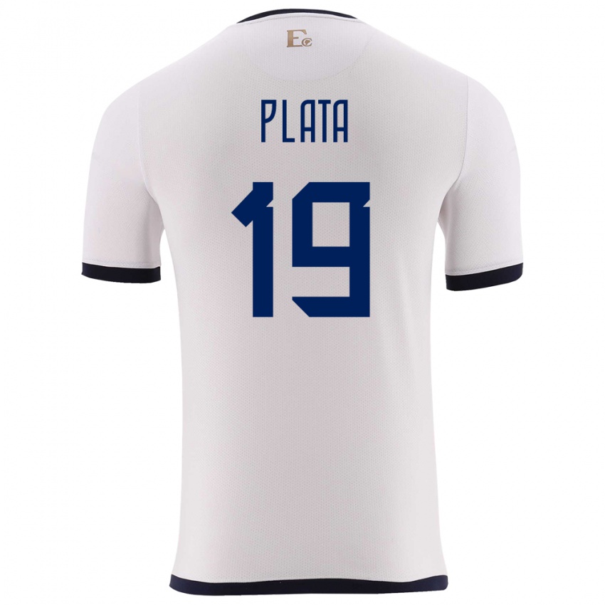 Kobiety Ecuador Gonzalo Plata #19 Biały Wyjazdowa Koszulka 24-26 Koszulki Klubowe