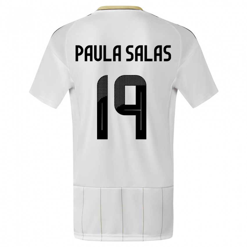 Kobiety Kostaryka Maria Paula Salas #19 Biały Wyjazdowa Koszulka 24-26 Koszulki Klubowe