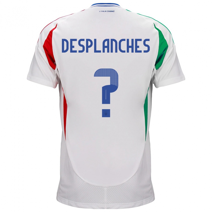 Kobiety Włochy Sebastiano Desplanches #0 Biały Wyjazdowa Koszulka 24-26 Koszulki Klubowe