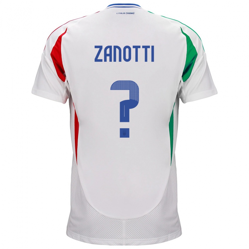 Kobiety Włochy Mattia Zanotti #0 Biały Wyjazdowa Koszulka 24-26 Koszulki Klubowe
