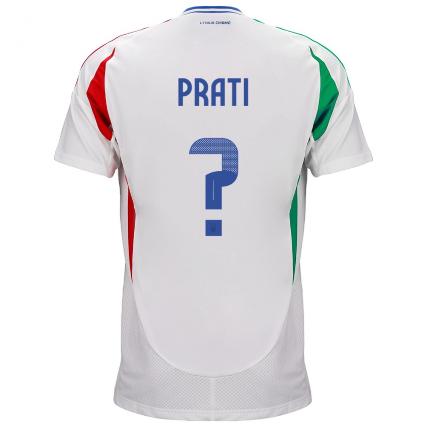 Kobiety Włochy Matteo Prati #0 Biały Wyjazdowa Koszulka 24-26 Koszulki Klubowe