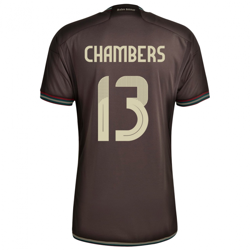 Kobiety Jamajka Chris-Ann Chambers #13 Nocny Brąz Wyjazdowa Koszulka 24-26 Koszulki Klubowe