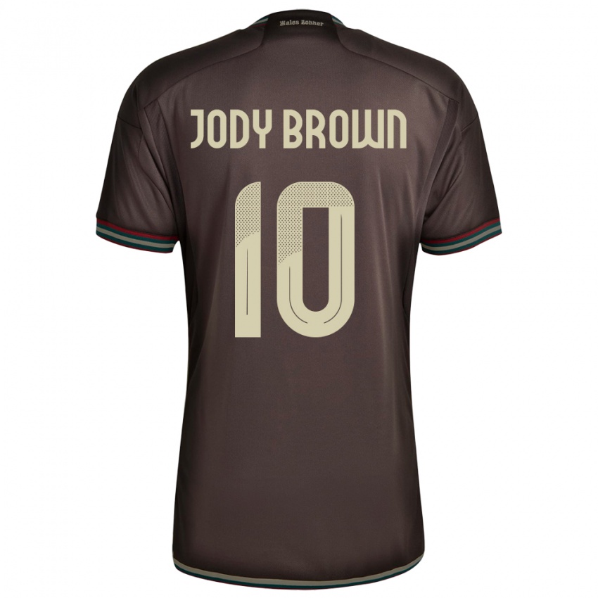 Kobiety Jamajka Jody Brown #10 Nocny Brąz Wyjazdowa Koszulka 24-26 Koszulki Klubowe