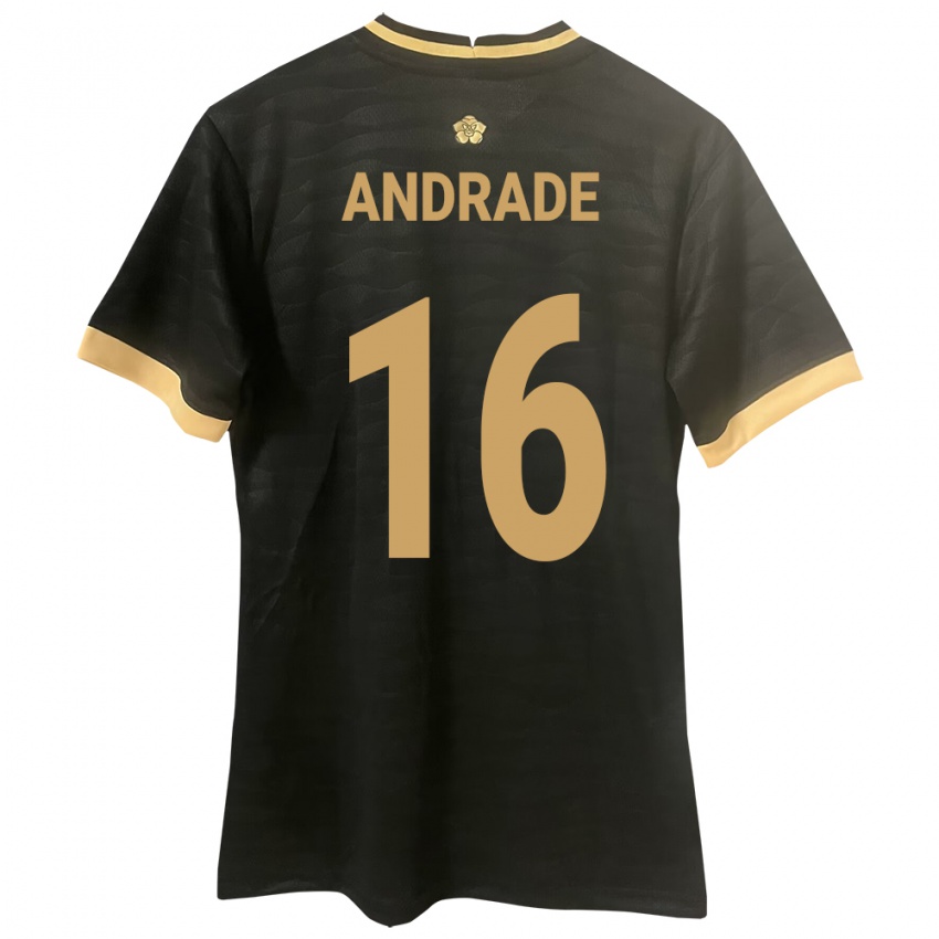 Kobiety Panama Andrés Andrade #16 Czarny Wyjazdowa Koszulka 24-26 Koszulki Klubowe