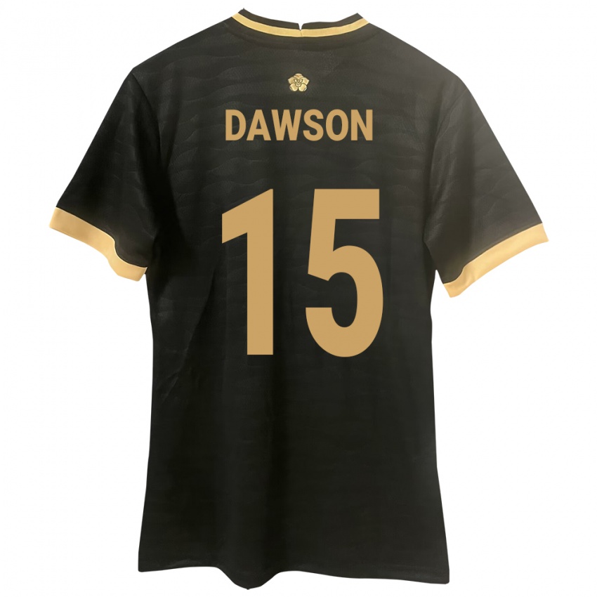 Kobiety Panama Didier Dawson #15 Czarny Wyjazdowa Koszulka 24-26 Koszulki Klubowe