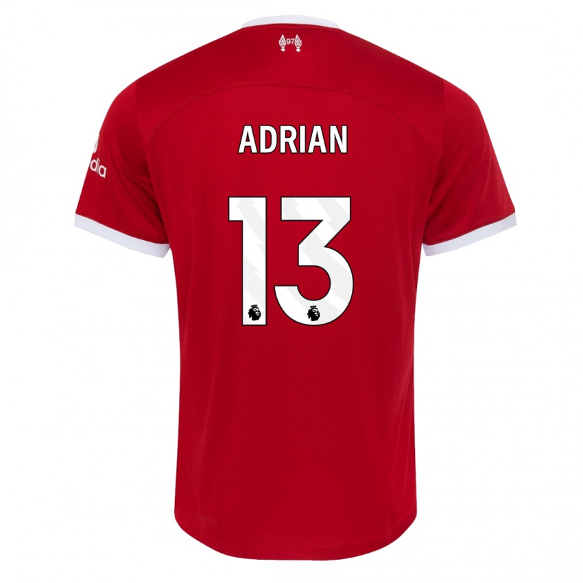 Dzieci Adrian #13 Czerwony Domowa Koszulka 2023/24 Koszulki Klubowe