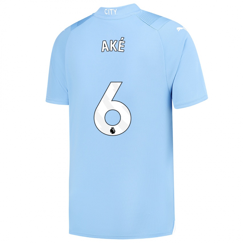 Dzieci Nathan Ake #6 Jasny Niebieski Domowa Koszulka 2023/24 Koszulki Klubowe
