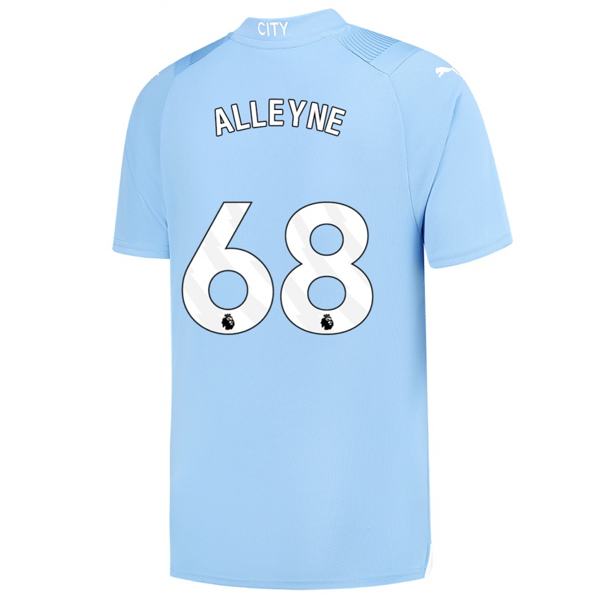 Dzieci Max Alleyne #68 Jasny Niebieski Domowa Koszulka 2023/24 Koszulki Klubowe