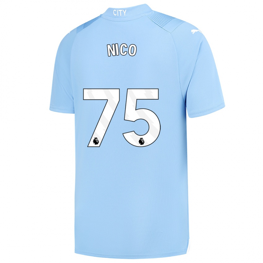 Dzieci Nico O'reilly #75 Jasny Niebieski Domowa Koszulka 2023/24 Koszulki Klubowe