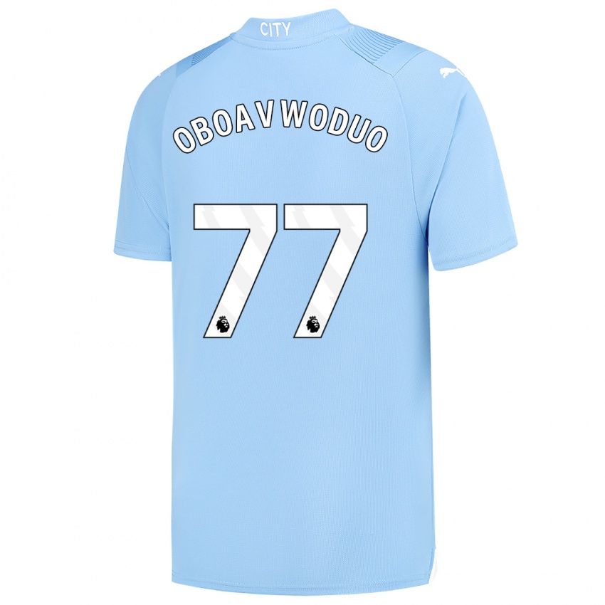 Dzieci Justin Oboavwoduo #77 Jasny Niebieski Domowa Koszulka 2023/24 Koszulki Klubowe