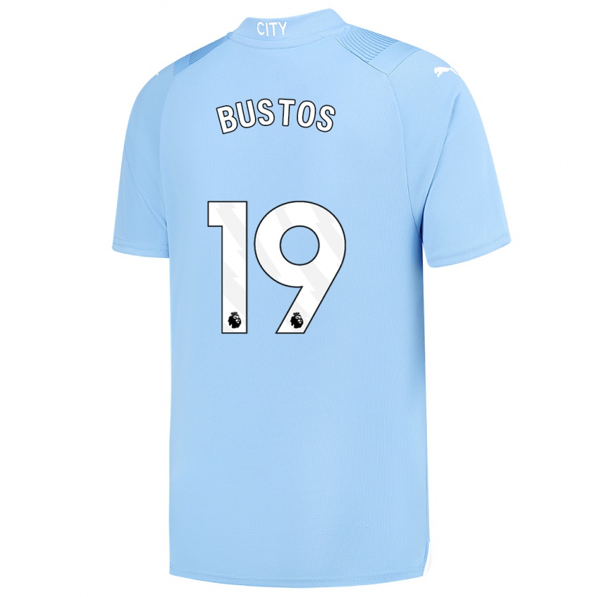 Dzieci Nahuel Bustos #19 Jasny Niebieski Domowa Koszulka 2023/24 Koszulki Klubowe