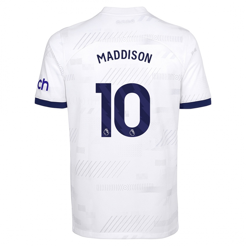 Dzieci James Maddison #10 Biały Domowa Koszulka 2023/24 Koszulki Klubowe