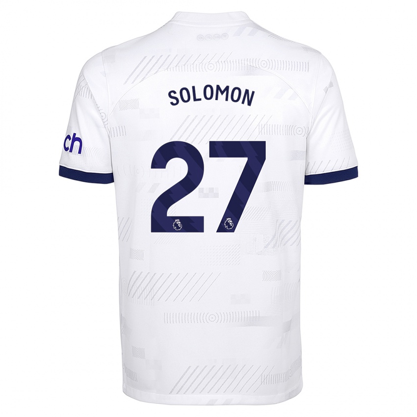 Dzieci Manor Solomon #27 Biały Domowa Koszulka 2023/24 Koszulki Klubowe