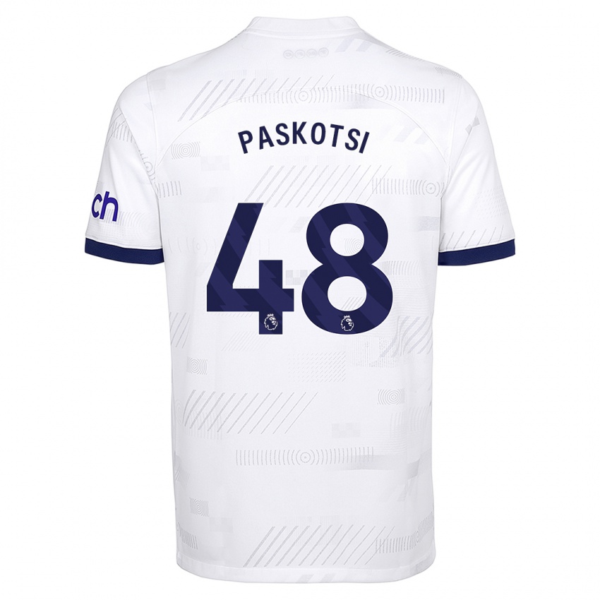 Dzieci Maksim Paskotsi #48 Biały Domowa Koszulka 2023/24 Koszulki Klubowe